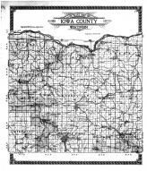 Iowa County Outline Map, Iowa County 1915